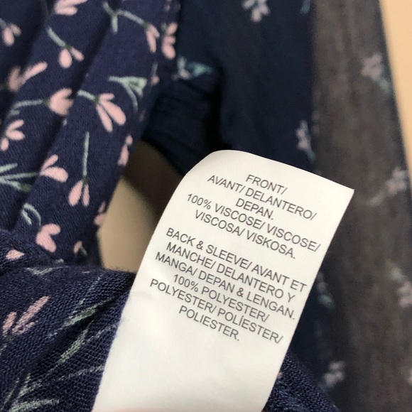 NWT Lucky Brand Blue Floral Sheer Blouse T… - Picture 7 of 8